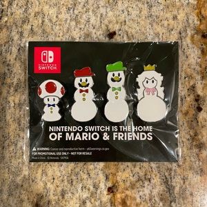 Nintendo, Mario & Friends Snowman (Set of 4 Pins) NWT